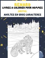 Livres À Colorier Pour Hommes - Adultes En Gros Caractères - Animal - Renard