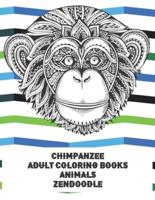 Adult Coloring Books Zendoodle - Animals - Chimpanzee