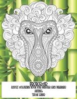 Adult Coloring Book for Pencils and Markers - Animal - Thick Lines - Proboscis