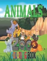 Zoo Animals Coloring Book