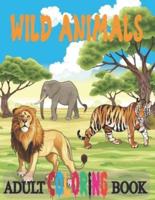 Wild Animals Adult Coloring Book