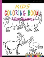 Kids Coloring Book Farm Animals