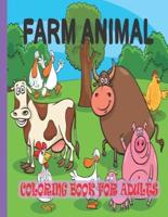 Farm Animal Coloring Book for Adults