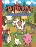 Adult Coloring Book Farm Animals