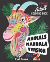 BOOKBASE Adult Coloring Book Animals Mandala Version Vol.2