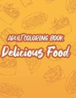 Adult Coloring Book Delicious Food