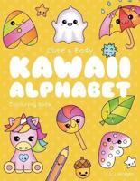 Cute and Easy Kawaii Alphabet Colouring Book