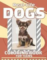 Real-Life Dogs Coloring Book For Teens