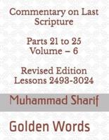Commentary on Last Scripture Volume - 6