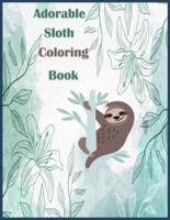 Adorable Sloth Coloring Book
