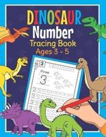 Dinosaur Number Tracing Book Ages 3 - 5