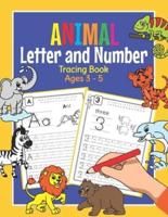 Animal Letter and Number Tracing Book Ages 3 - 5