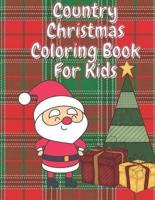 Country Christmas Coloring Book for Kids