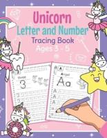 Unicorn Letter and Number Tracing Book Ages 3 - 5