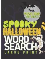 Spooky Halloween Word Search Large Print Puzzle Book For Adults