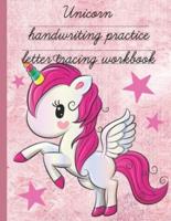 Unicorn Handwriting Practice Letter Tracing Workbook