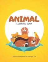 Yellow Animal Coloring Book for Kids Ages 2-4