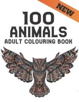 100 Animals Adult Colouring Book