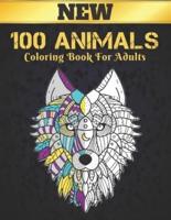 100 Animals New Coloring Book For Adults