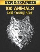 New 100 Animals Adult Coloring Book
