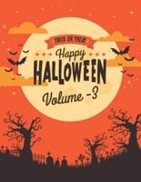 Happy Halloween Coloring Book For Toddlers - Volume 3