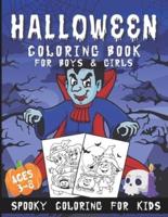 Halloween Coloring Book for Boys and Girls Ages 3-8