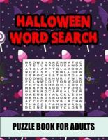 Halloween Search Word Puzzle Book for Adults