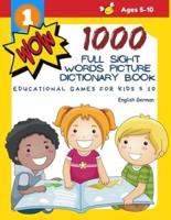 1000 Full Sight Words Picture Dictionary Book English German Educational Games for Kids 5 10