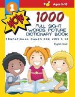 1000 Full Sight Words Picture Dictionary Book English Hindi Educational Games for Kids 5 10