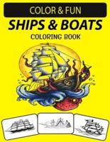 Ships & Boats Coloring Book