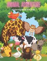 ANIMAL ADVENTURE - Coloring Book For Kids