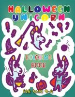 Halloween Unicorn Coloring Book for Kids 4-8
