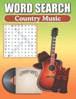 Word Search Country Music: Word Find Book For Adults
