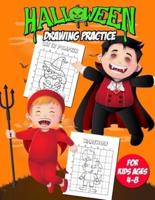 Halloween Drawing Practice Book For Kids Ages 4-8