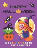 Happy Halloween Cute Coloring Book for Toddlers