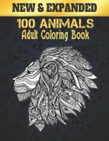 Adult Coloring Book 100 New Animals
