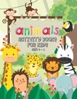 Animals Activity Book for Kids Ages 3-6
