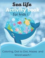 Sea Life Activity Book for Kids