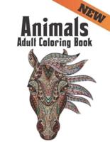 Adult Coloring Book Animals: Stress Relieving Animal Designs 200 Animals designs with Lions, dragons, butterfly, Elephants, Owls, Horses, Dogs, Cats and Tigers Amazing Animals Patterns Relaxation Adult Colouring Book