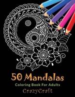50 Mandalas Coloring Book For Adults