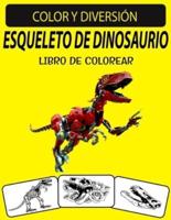 Esqueleto De Dinosaurio Libro De Colorear
