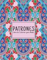 Libro de Colorear Patrones : patrones para aliviar el estrés Patrones Divertidos y Relajantes Libro de Colorear con 100 Patrones a una cara de hermosas flores Patrones, patrones florales, formas geométricas y patrones de animales