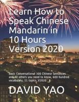 Learn How to Speak Chinese Mandarin in 10 Hours Version 2020