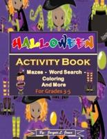 Halloween Activity Book for Grades 3-5