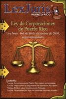Ley De Corporaciones De Puerto Rico.