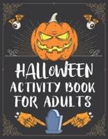 Halloween Activity Book For Adults