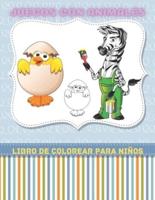 JUEGOS CON ANIMALES - Libro De Colorear Para Niños