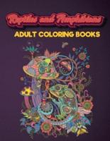 Reptiles and Amphibians Adult Coloring Books