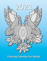 2021 Coloring Calendar For Adults