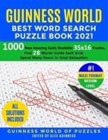 Guinness World Best Word Search Puzzle Book 2021 #1 Maxi Format Medium Level